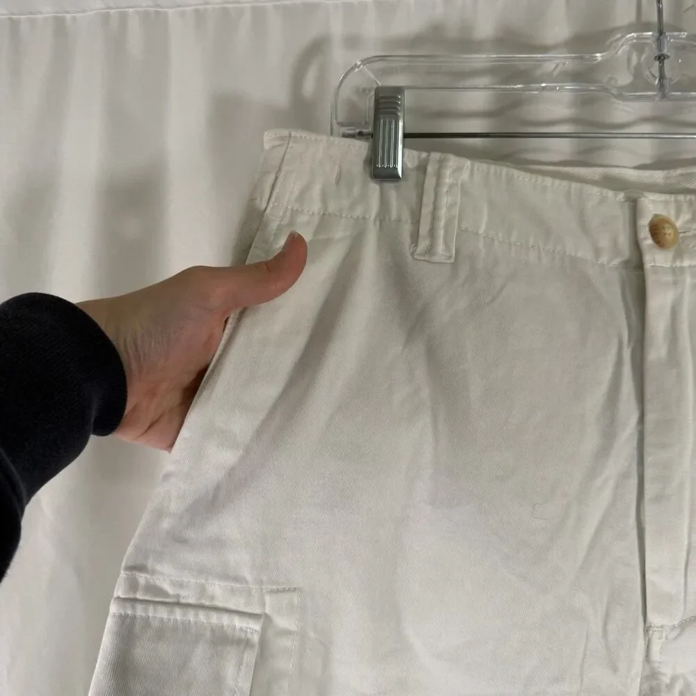 Polo Ralph Lauren Cargo Shorts Men's 32 White Relaxed Fit 100% Cotton 10